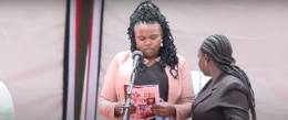A screengrab image of Kelvin Kiptum's wife Asenath Rotich.
